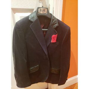 Elie Balleh Black Velour Sport Coat/ Jacket size S Boys